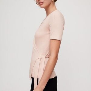 black dashiell wrap top